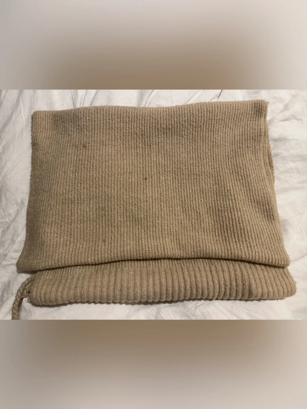 Free People Jaden Ribbed Knit Fringe Blanket Scarf